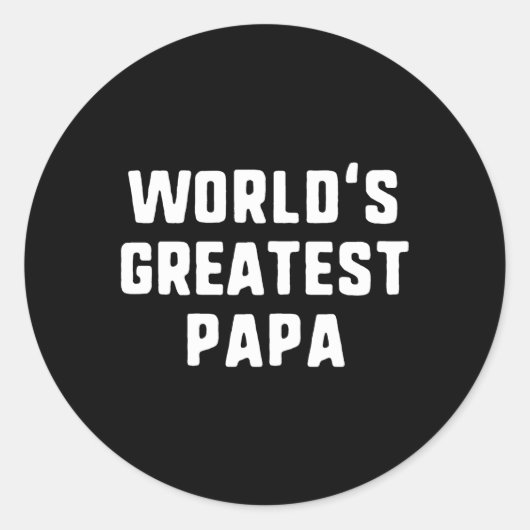 's Werelds grootste papa familie Ronde Sticker (Voorkant)