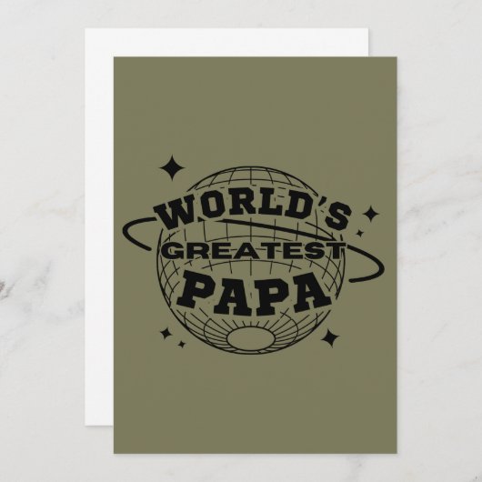 's Werelds grootste Papa Happy Vaderdag Gift Kaart (Voorkant / Achterkant)