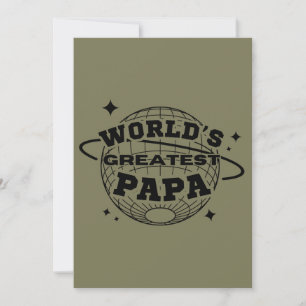 's Werelds grootste Papa Happy Vaderdag Gift Kaart