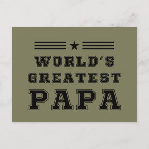 's Werelds grootste Papa Happy Vaderdag Gift T-SH Briefkaart
