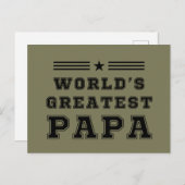 's Werelds grootste Papa Happy Vaderdag Gift T-SH Briefkaart (Voorkant / Achterkant)