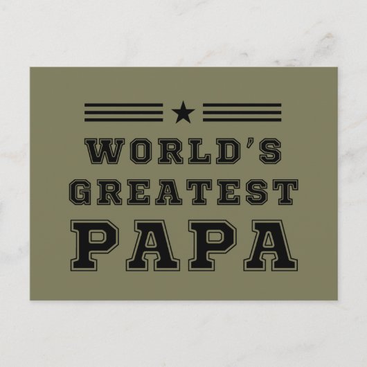 's Werelds grootste Papa Happy Vaderdag Gift T-SH Briefkaart (Voorkant)