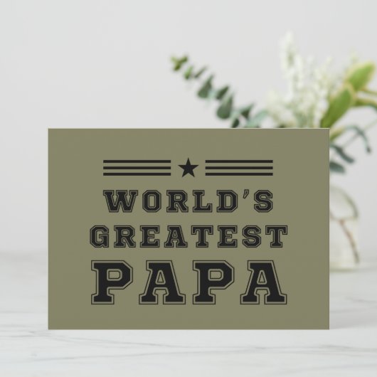 's Werelds grootste Papa Happy Vaderdag Gift T-SH Kaart (Staand voorkant)