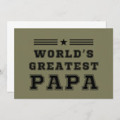 's Werelds grootste Papa Happy Vaderdag Gift T-SH Kaart (Voorkant / Achterkant)