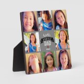 's Werelds Grootste Papa Modern 8 Fotocollage grij Fotoplaat (Voorkant)