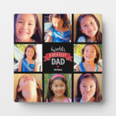 's Werelds grootste papa rood 8 fotocollage modern Fotoplaat (Voorkant)