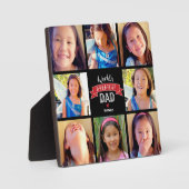 's Werelds grootste papa rood 8 fotocollage modern Fotoplaat (Voorkant)