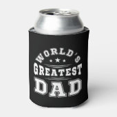 's Werelds grootste papa typografie Vaderdag Gift Blikjeskoeler (Blikje Voorkant)