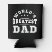 's Werelds grootste papa typografie Vaderdag Gift Blikjeskoeler (Voorkant)