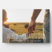 's Werelds Grootste Papa Vaderdag Custom Foto Fotoplaat (voorkant)