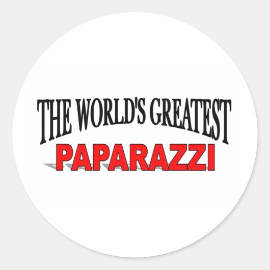 's Werelds grootste paparazzi Ronde Sticker (Voorkant)