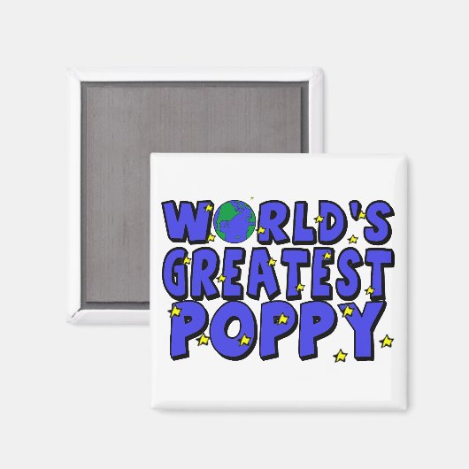 's Werelds grootste papaver Magneet (Voorkant / Achterkant)