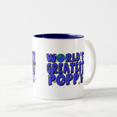 's Werelds grootste papaver Tweekleurige Koffiemok (Voorkant rechts)