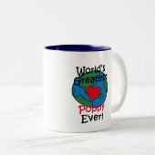 's Werelds grootste papaverhart Tweekleurige Koffiemok (Voorkant rechts)