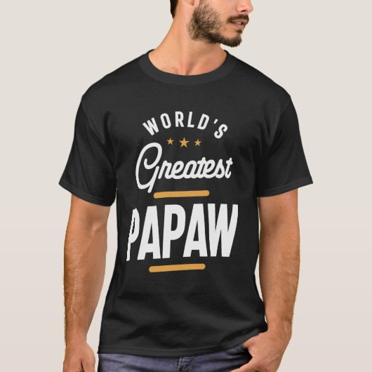 's Werelds grootste papaw - pa en opa T-shirt (Voorkant)