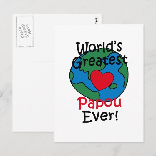 's Werelds grootste Papoea-hart Briefkaart (Voorkant / Achterkant)