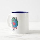 's Werelds grootste Papoea-hart Tweekleurige Koffiemok (Voorkant links)