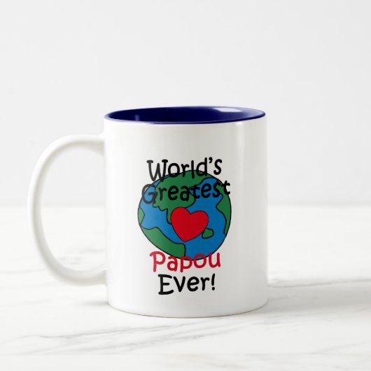 's Werelds grootste Papoea-hart Tweekleurige Koffiemok (Links)