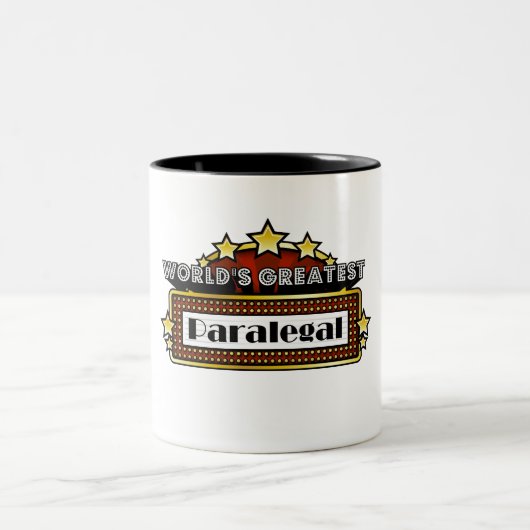 's Werelds grootste paralegaal Tweekleurige Koffiemok (Center)