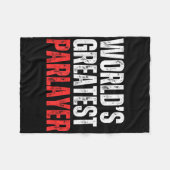 'S Werelds Grootste Parlayer Gambling Gambler Spor Fleece Deken (Voorkant (Horizontaal))