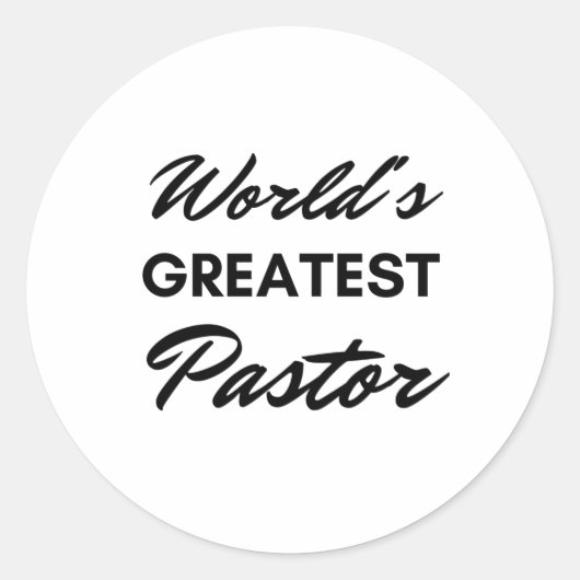 's Werelds grootste pastor bl Ronde Sticker (Voorkant)