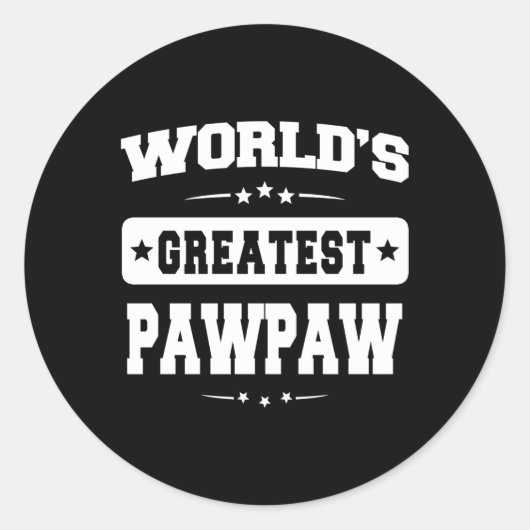 's Werelds grootste pawpaw pap pap Vaderdag Ronde Sticker (Voorkant)