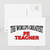 's Werelds grootste PE-leraar Briefkaart (Voorkant / Achterkant)