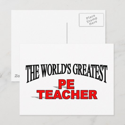 's Werelds grootste PE-leraar Briefkaart (Voorkant / Achterkant)