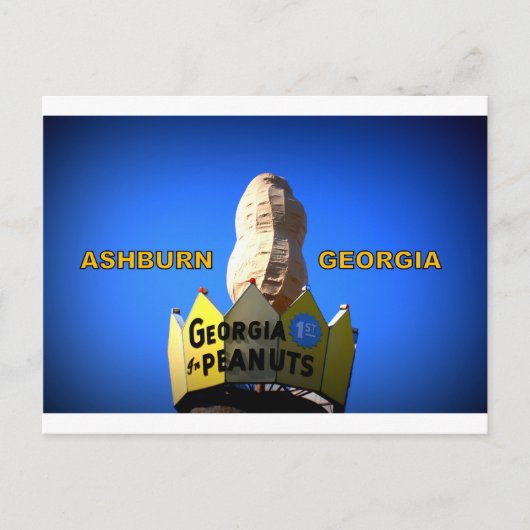 's werelds GROOTSTE PEANUT MONUMENT - ASHBURN, GA Briefkaart (Voorkant)