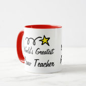 's Werelds grootste pianoleraar - cadeau voor Mok  (Voorkant links)