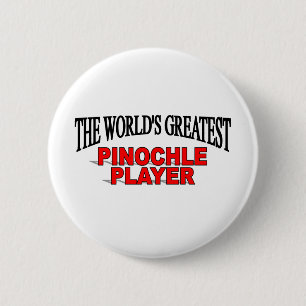 's Werelds grootste pinochle-speler Ronde Button 5,7 Cm