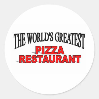 's Werelds grootste pizza restaurant Ronde Sticker
