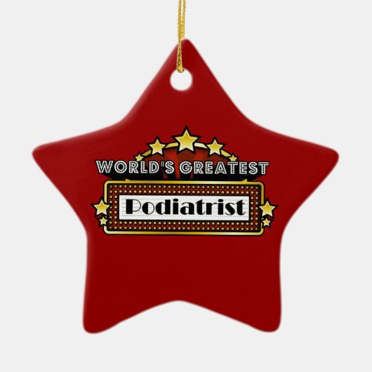 's Werelds grootste podiatrist Keramisch Ornament (Voorkant)