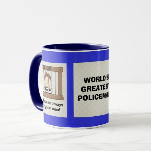 's Werelds grootste politieman-mok Mok (Voorkant links)