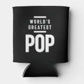 's Werelds grootste Pop | vader opa Gift Blikjeskoeler (Voorkant)