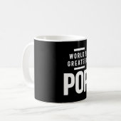 's Werelds grootste Pop | vader opa Gift Koffiemok (Voorkant links)