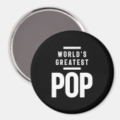 's Werelds grootste Pop | vader opa Gift Magneet (Voorkant / Achterkant)