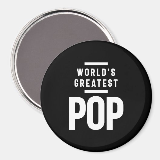 's Werelds grootste Pop | vader opa Gift Magneet (Voorkant / Achterkant)
