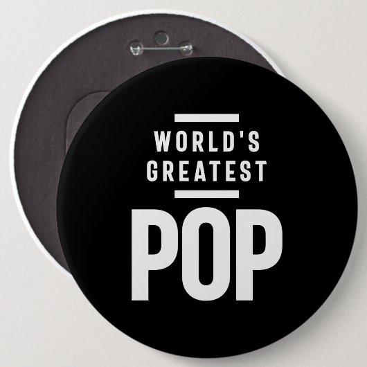 's Werelds grootste Pop | vader opa Gift Ronde Button 6,0 Cm (Voorkant /achterkant)