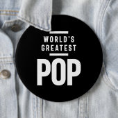 's Werelds grootste Pop | vader opa Gift Ronde Button 6,0 Cm (In situ)
