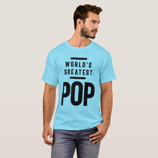 's Werelds grootste Pop | vader opa Gift T-shirt (Voorkant volledig)