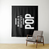 's Werelds grootste Pop | vader opa Gift Wandkleed (In situ)