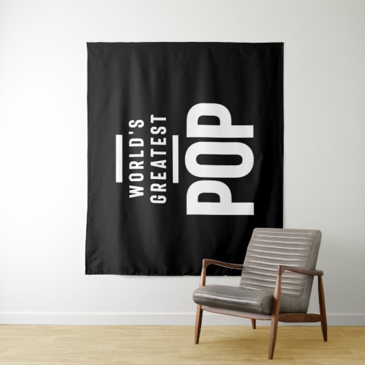 's Werelds grootste Pop | vader opa Gift Wandkleed (In situ)