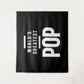 's Werelds grootste Pop | vader opa Gift Wandkleed (Voorkant)