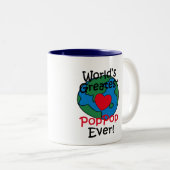 's Werelds grootste popPop-hart Tweekleurige Koffiemok (Voorkant rechts)