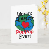 's Werelds grootste PopPop Heart Kaart (Gele Bloem)