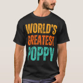 'S Werelds Grootste Poppy Grootvader Verjaardag T-shirt (Voorkant)