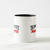 's Werelds grootste postmeester Tweekleurige Koffiemok (Center)