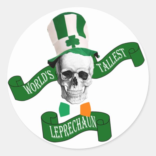 's Werelds grootste prechaun Ronde Sticker (Voorkant)