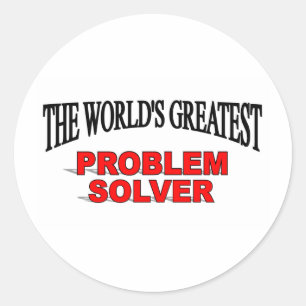 's Werelds grootste probleemoplosser Ronde Sticker